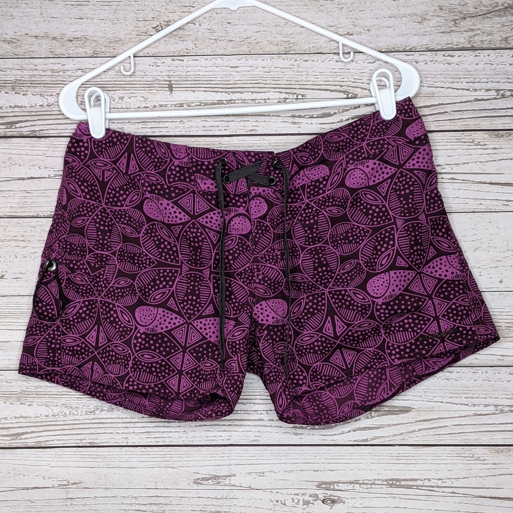 Patagonia Purple Patterned Women's Board Shorts